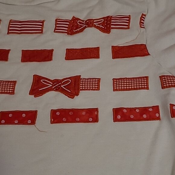 Vintage motherhood maternity red and white sweater size small - Picture 3 of 10